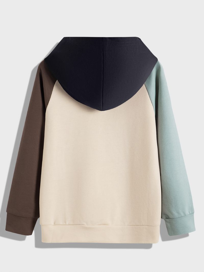 Drenge Letter Colorblock Hættetrøje Sweatshirt Autumn Winter