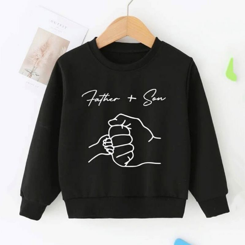 Små Børn Drenge Figur Og Bogstav Grafisk Sweatshirt