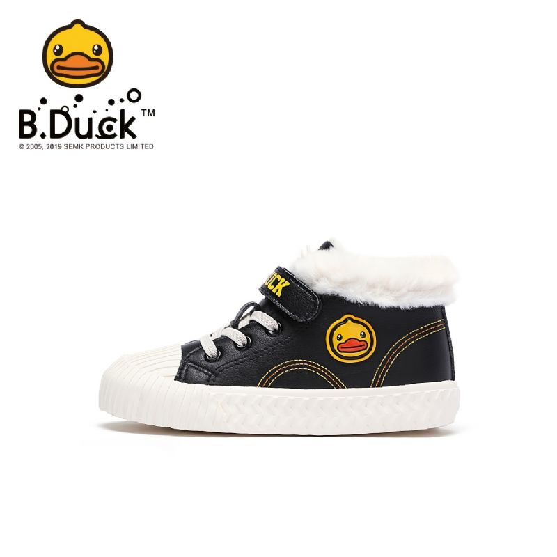 B.duck Baby Cartoon Sneakers Skridsikre Fleece Varme Vinter Skate Sko Drenge Piger Børn Sko