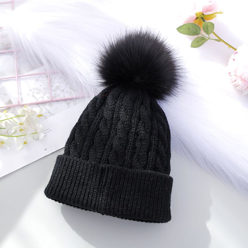 Børn Piger Pom-pom Decor Beanie Hat