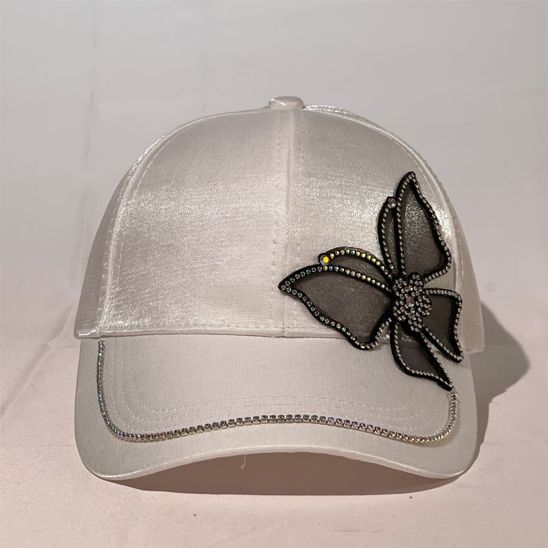 Kvinder Piger Sommerfugl Rhinestones Baseballkasket Hatte Mode Bling Rhinestone Studded Solhatte Justerbar Hip Hop Hat