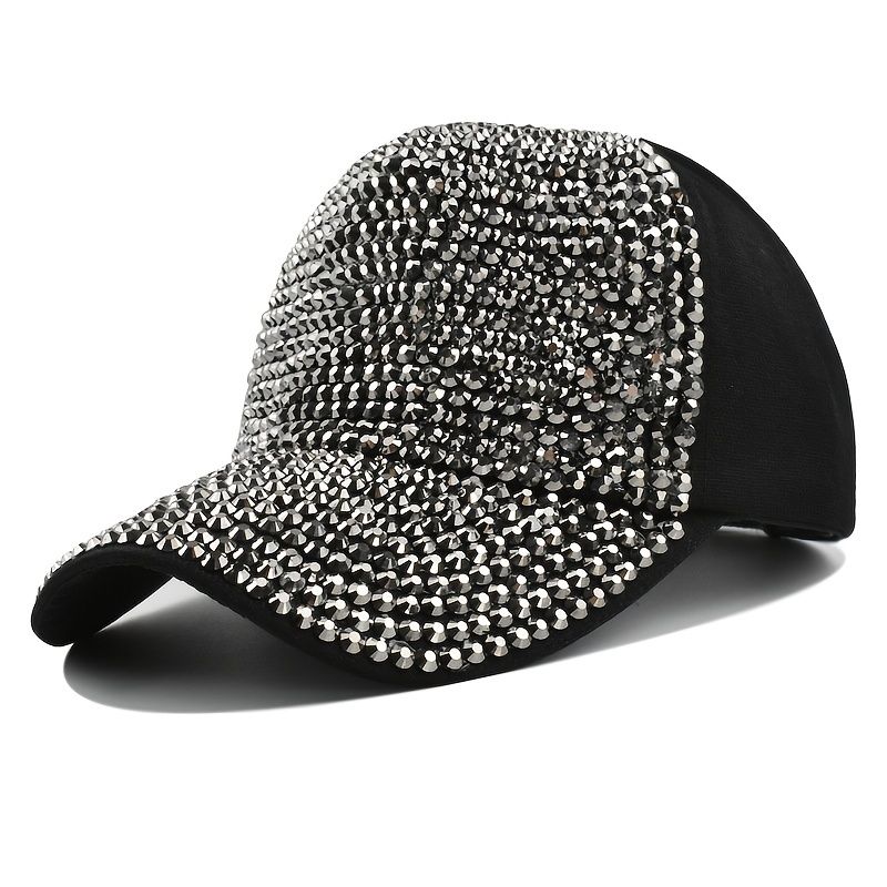 Rhinestones Baseball Kasket For Kvinder Bomuld Hatte Piger Hip Hop Udendørs Justerbar Casual Style Til