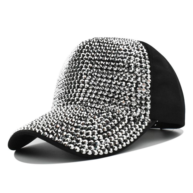 Rhinestones Baseball Kasket For Kvinder Bomuld Hatte Piger Hip Hop Udendørs Justerbar Casual Style Til