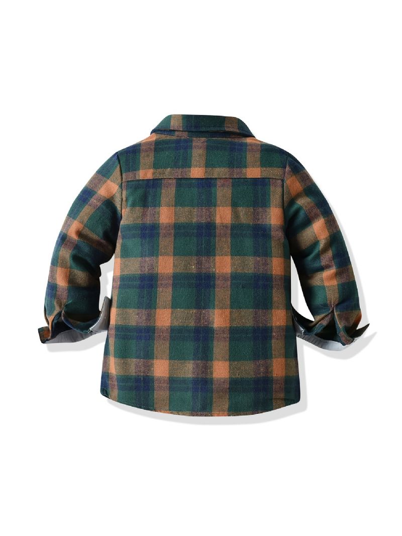 Baby Drenge Plaid Skjorter Button Down Langærmet Børnetøj