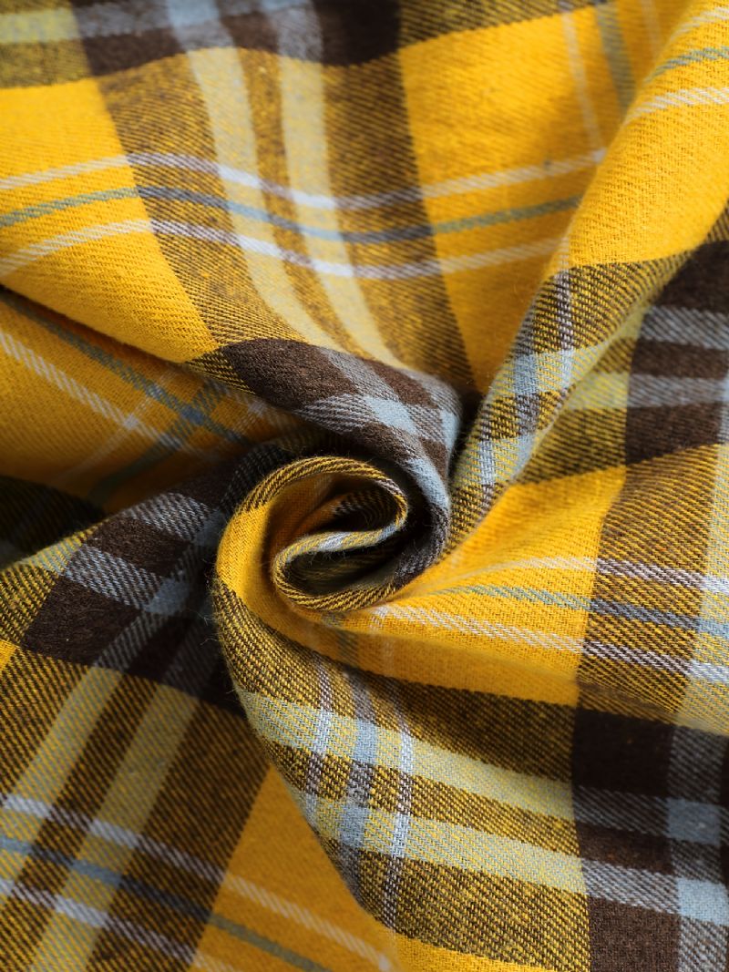 Drenge Flanell Plaid Patchwork Hætteskjorte Børnetøj