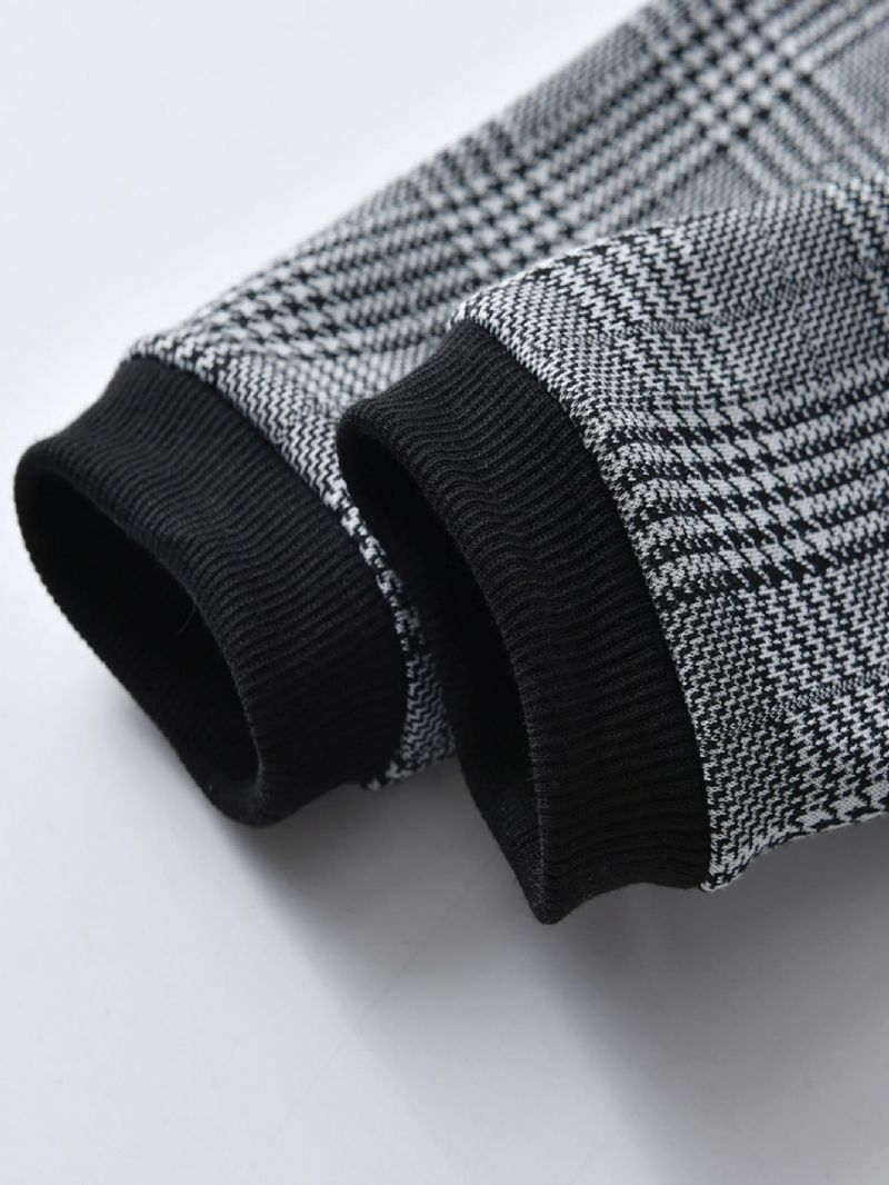 Efterår Vinter Dreng Gentleman Casual Plaid Cardigan Straps Bukser Skjortedragter