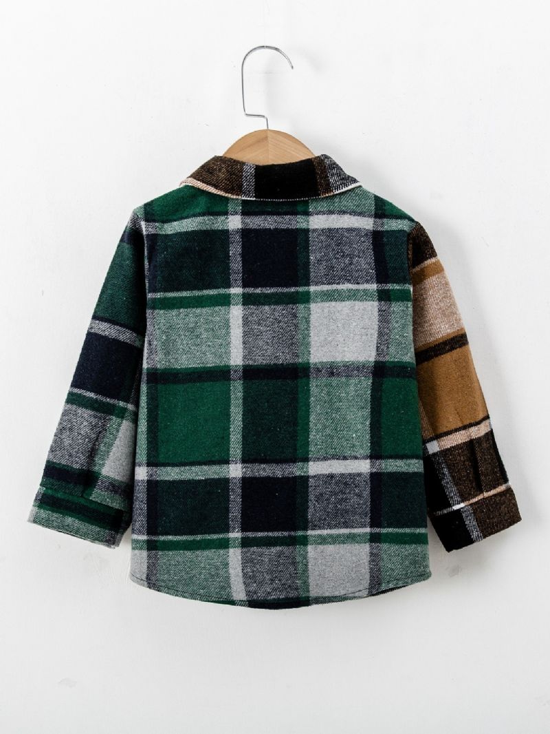 Toddler Drenge Plaid Button-down Skjorter