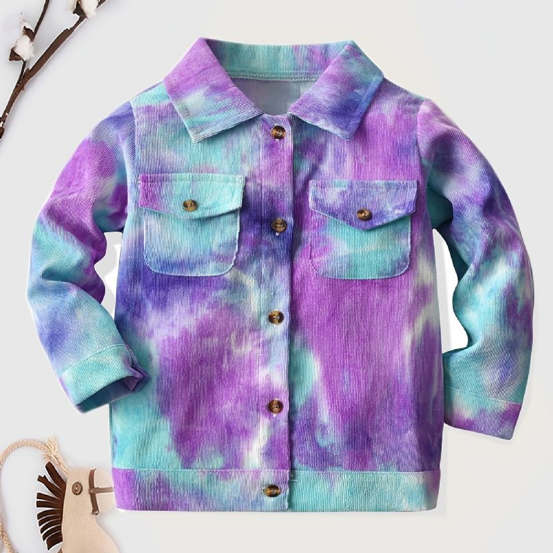 Drenge Tie-dye Button-up Jakke Outwear