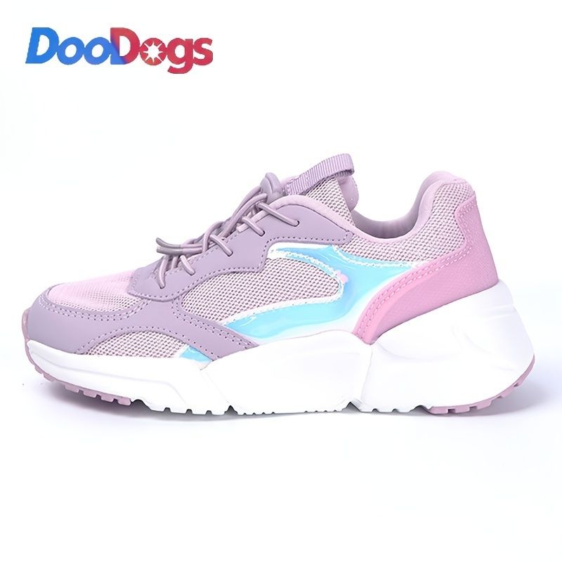 Doodogs Piger Sneakers Med Blød Sål Letvægts Åndbar Skridsikker Fritidssko Chunky Sneaker